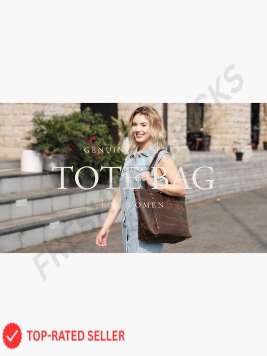 Amazon.com: S-ZONE Genuine Leather Tote Bag for Women Work  Vintage Genuine Leather Tote Shoulder Bag Large Work Purse Crossbody Adjustable